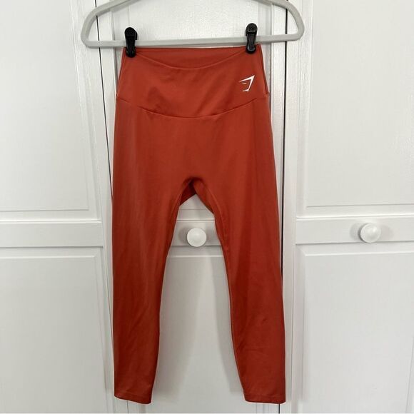 Gymshark Training Leggings Size Medium Persimmon Red *sold out online* - Picture 1 of 8